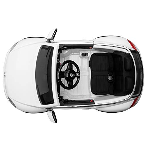 Playkin VOLKSWAGEN BEETLE BLANCO - Coche de bateria 12V para niños mando control remoto +3 años juguetes infantiles coches de bateria , color/modelo surtido