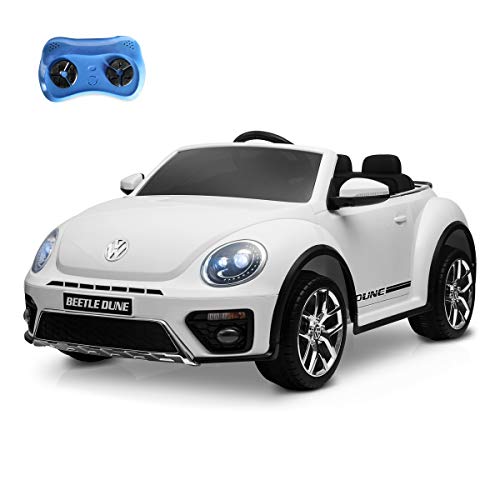 Playkin VOLKSWAGEN BEETLE BLANCO - Coche de bateria 12V para niños mando control remoto +3 años juguetes infantiles coches de bateria , color/modelo surtido