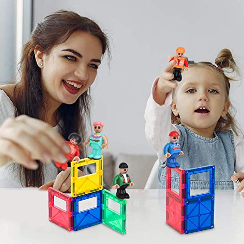 Playmags magnéticos Figuras-Comunidad Figuras Juego de 15 Piezas - Juega Personas fichas magnéticas - Stem Juguetes de Aprendizaje para niños - Expansión magnética Azulejos Pack-Compatible