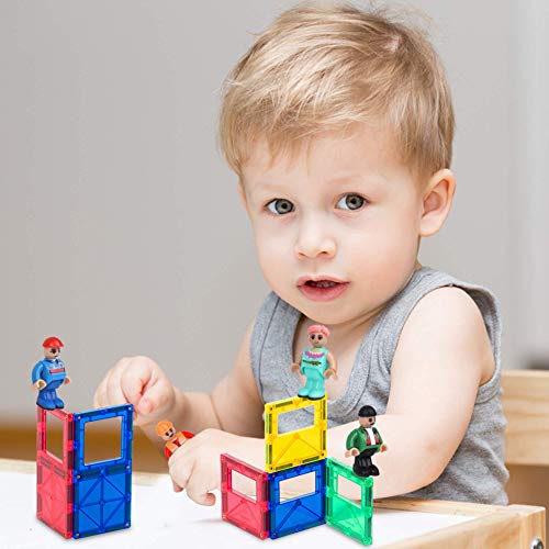 Playmags magnéticos Figuras-Comunidad Figuras Juego de 15 Piezas - Juega Personas fichas magnéticas - Stem Juguetes de Aprendizaje para niños - Expansión magnética Azulejos Pack-Compatible