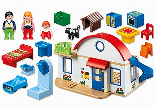 PLAYMOBIL 1.2.3-1.2.3 casa Moderna, 39.9 x 30.0 x 15.0 (6784)