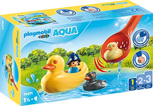 PLAYMOBIL- 1.2.3 Familia de Patos , Multicolor (70271)