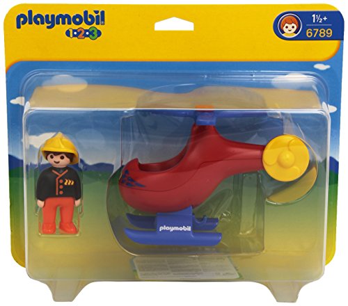 Playmobil 1.2.3 Helicóptero de Rescate 6789