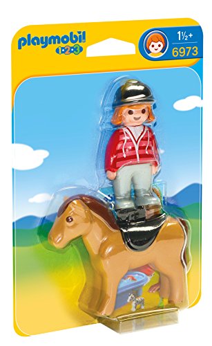 Playmobil 1.2.3 Jinete con Caballo 6973