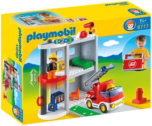 PLAYMOBIL - 1.2.3 Parque de Bomberos maletín (6777)