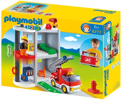 PLAYMOBIL - 1.2.3 Parque de Bomberos maletín (6777)