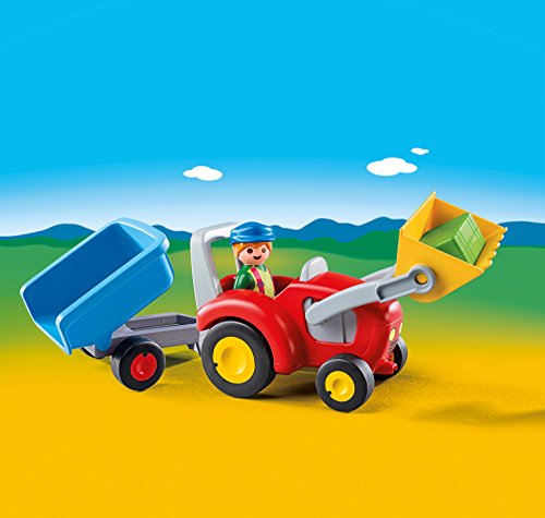 Playmobil 1.2.3 Tractor con Remolque 6964