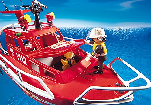 PLAYMOBIL 3128 - Barco de bomberos con bomba a presión