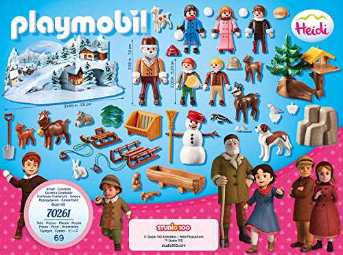 Playmobil 70261 El Mundo de Invierno de Heidi, para niños Mayores de 4 años