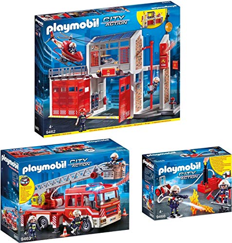 PLAYMOBIL 9462-63-68 Set 3 de Bomberos: 9462, 9463 y 9468