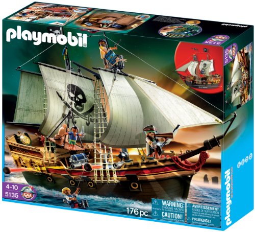 PLAYMOBIL - Barco Pirata de Ataque, Set de Juego (5135)