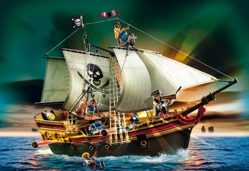 PLAYMOBIL - Barco Pirata de Ataque, Set de Juego (5135)