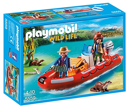 PLAYMOBIL - Bote Hinchable con exploradores (55590)