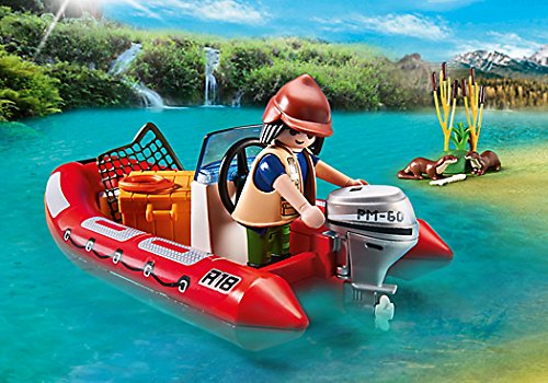 PLAYMOBIL - Bote Hinchable con exploradores (55590)