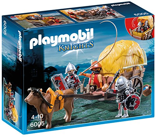 PLAYMOBIL Caballeros - Playset con Figuras del halcón con carruaje de Camuflaje (6005)