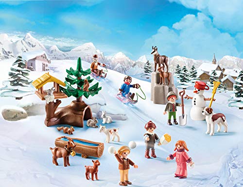 PLAYMOBIL Calendario de Adviento 70260 El Mundo de Invierno de Heidi, Para Niños a Partir de 4 Años de Edad