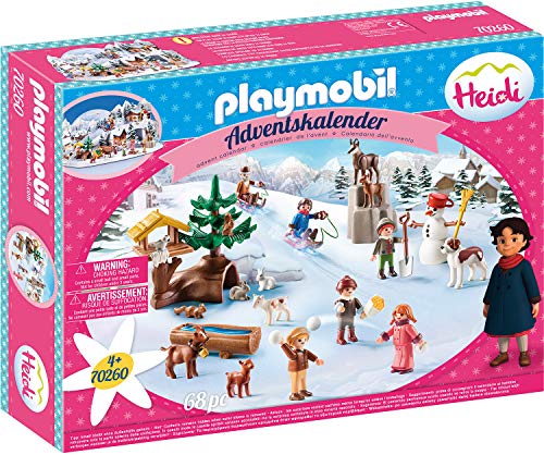 PLAYMOBIL Calendario de Adviento 70260 El Mundo de Invierno de Heidi, Para Niños a Partir de 4 Años de Edad