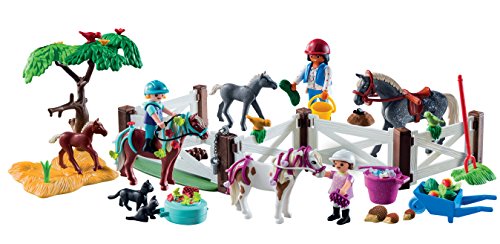 PLAYMOBIL Calendario de Adviento Granja de Caballos, A partir de 4 años, Multicolor (9262)