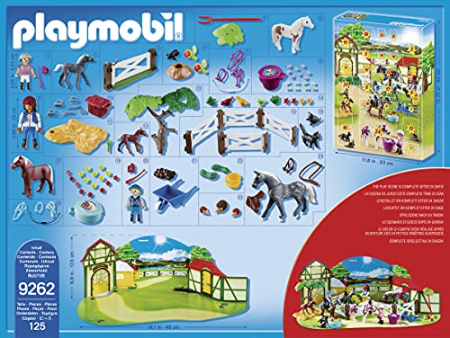 PLAYMOBIL Calendario de Adviento Granja de Caballos, A partir de 4 años, Multicolor (9262)