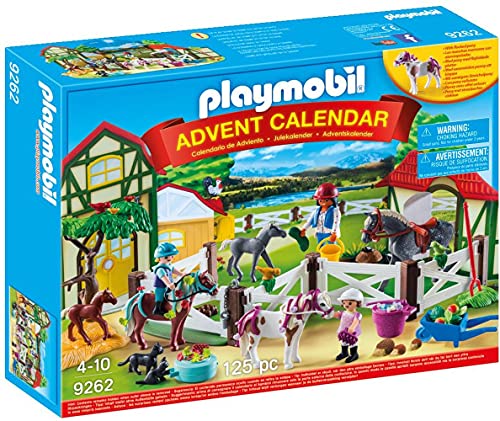 PLAYMOBIL Calendario de Adviento Granja de Caballos, A partir de 4 años, Multicolor (9262)