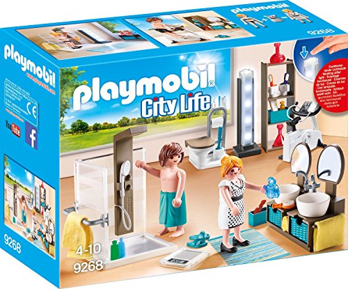 Playmobil Casa Moderna Set: 9268 Baño + 9271 Dormitorio