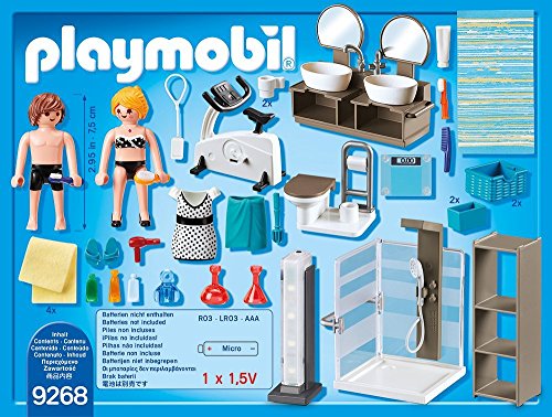 Playmobil Casa Moderna Set: 9268 Baño + 9271 Dormitorio