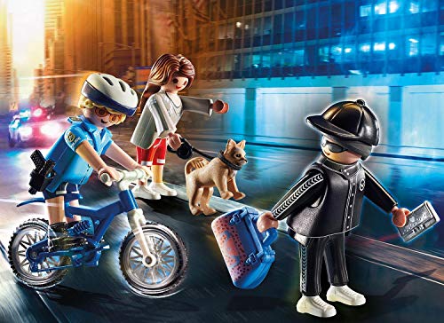 PLAYMOBIL City Action 70573 Bici Policial: persecución del carterista, Para niños de 4 a 10 años