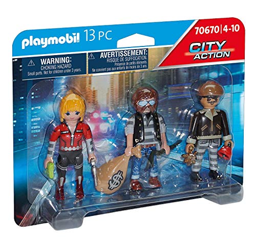 PLAYMOBIL City Action 70670 Set Figuras Ladrones, Para niños de 4 a 10 años