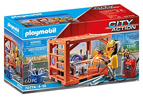 PLAYMOBIL City Action 70774 Fabricante de contenedores, A partir de 4 años