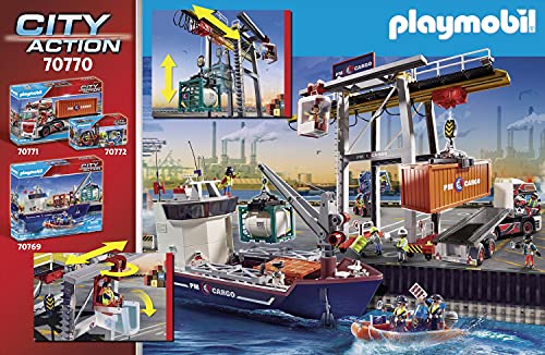 PLAYMOBIL City Action Grúa con Contenedores , A partir de 4 años (70770)