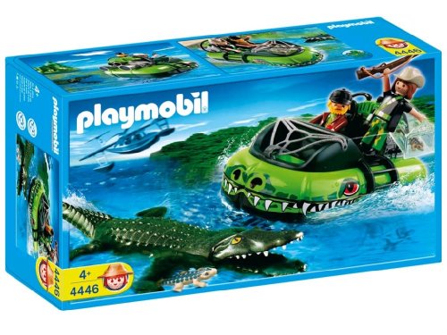 Playmobil City Action - Hovercraft con cocodrilo (4446) - Hoverkraft con Cocodrilo, Juguete Simulación