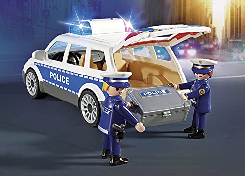 Playmobil City Action Playset, Coche De Policía con Luces Y Sonido, Multicolor (6920) + City Action Control De Policía, A Partir De 5 Años (6924)