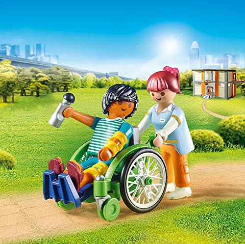 PLAYMOBIL City Life 70193 Paciente en Silla de Ruedas, A Partir de 4 años