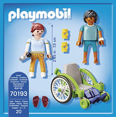 PLAYMOBIL City Life 70193 Paciente en Silla de Ruedas, A Partir de 4 años