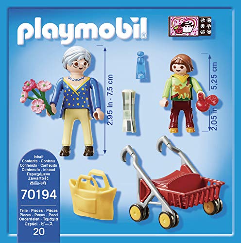 PLAYMOBIL City Life 70194 Abuela con Niña, A Partir de 4 años