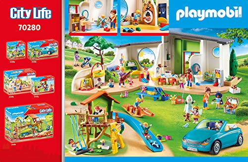 PLAYMOBIL City Life 70280 Guardería Arcoíris con efectos de luz y sonido, A partir de 4 años