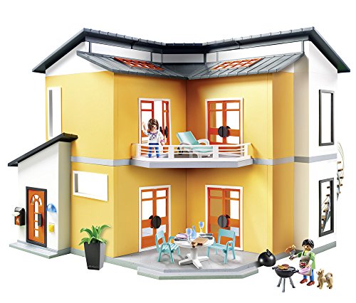 PLAYMOBIL City Life Casa Moderna, con Efectos de Luces y Sonido, a Partir de 4 Años (9266) + City Life Cocina, a Partir de 4 Años (9269)