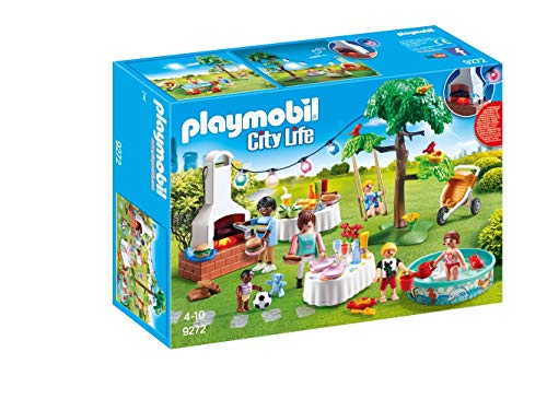 PLAYMOBIL City Life Fiesta en el Jardín, con Efectos de Luz, a Partir de 4 Años (9272) , Color/Modelo Surtido + City Life Habitación Infantil, a Partir de 4 Años (9270)