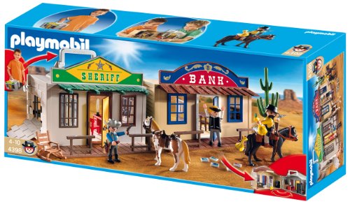 PLAYMOBIL - Ciudad del Oeste, Forma de maletín, Set de Juego (4398)