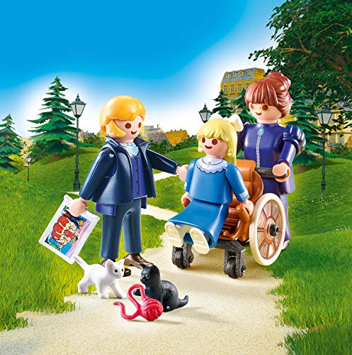 PLAYMOBIL- Clara, Padre y Srta Rottenmeier Heidi Set Juguetes, Multicolor (70258)