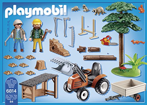 PLAYMOBIL- Country Almacén de Madera y Tractor Playsets de Figuras de Juguete, Multicolor (6814)