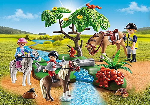 PLAYMOBIL® Country Set en 5 parties 6927 6947 6948 6949 6950 Ferme Équestre + Promenade à Cheval + Excursion de Calèche + Poney avec poulain + Promenade à Poney