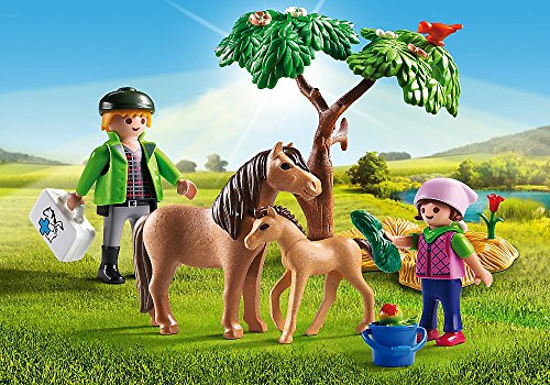 PLAYMOBIL® Country Set en 5 parties 6927 6947 6948 6949 6950 Ferme Équestre + Promenade à Cheval + Excursion de Calèche + Poney avec poulain + Promenade à Poney