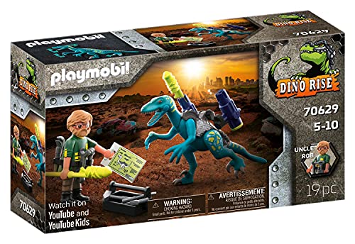 PLAYMOBIL Dino Rise Uncle Rob: Armamento para la batalla, A partir de 5 años (70629)