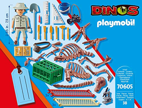 PLAYMOBIL Dinos Set de Regalo Paleontólogo, Multicolor, 38 Piezas