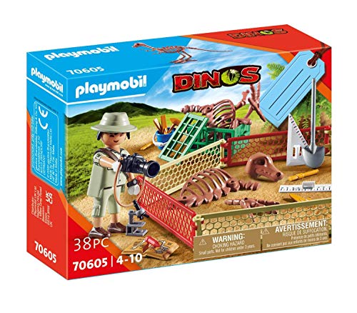 PLAYMOBIL Dinos Set de Regalo Paleontólogo, Multicolor, 38 Piezas