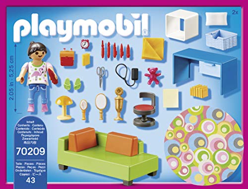 PLAYMOBIL Dollhouse 70209 Habitación Adolescente, A Partir de 4 Años