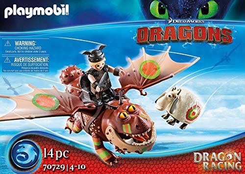 PLAYMOBIL DreamWorks Dragons 70729 Dragon Racing: Barrilete y Patapez, A partir de 4 años