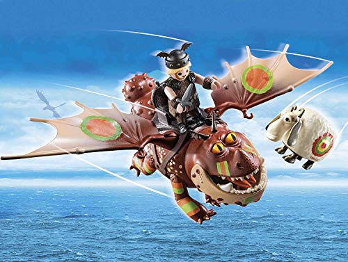 PLAYMOBIL DreamWorks Dragons 70729 Dragon Racing: Barrilete y Patapez, A partir de 4 años