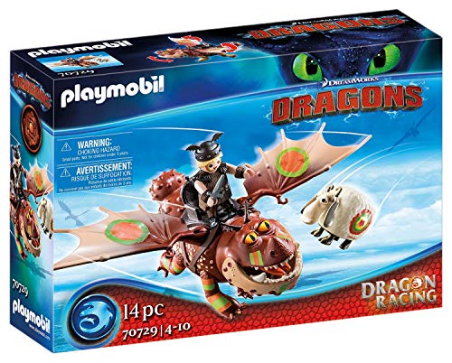 PLAYMOBIL DreamWorks Dragons 70729 Dragon Racing: Barrilete y Patapez, A partir de 4 años